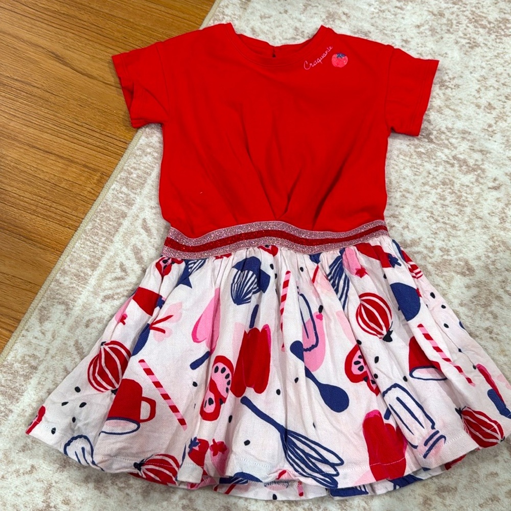 Catamini | Baby girl red printed dress